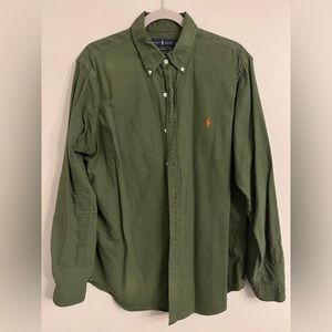 Ralph Lauren Large Classic Fit Oxford button down. Green